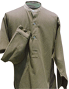 UK Khaki Wool Collarless Shirts